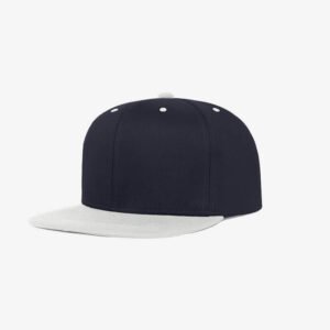 Boné aba reta azul marinho e cinza claro Two color 19 - Perfil