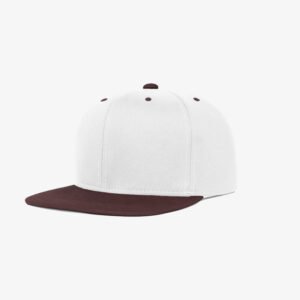 Boné aba reta branco e bordo - Two color 1 Perfil