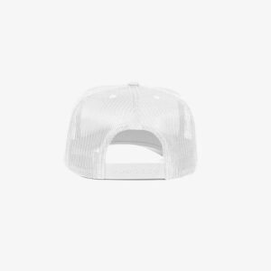 Boné trucker de tela todo branco - One color Traseiro