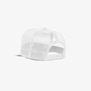 Boné trucker de tela todo branco - One color perfil tr