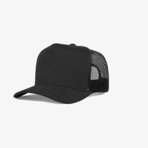 Boné trucker de tela todo preto - One color perfil