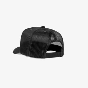 Boné trucker de tela todo preto - One color perfil tr