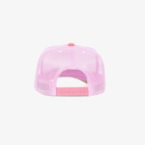 Boné trucker de tela todo rosa claro - One color Traseiro