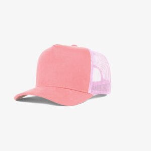 Boné trucker de tela todo rosa claro - One color perfil