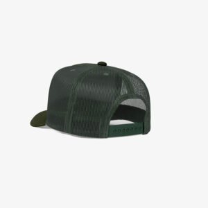 Boné trucker de tela todo verde musgo - One color perfil tr