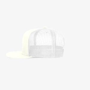 Bone aba reta em brim bege 0030 e tela branca - Lateral