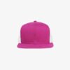 Boné aba reta em brim pink 0340 e tela branca - Frente