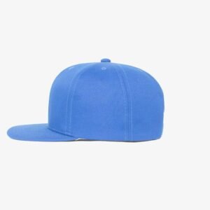 Boné aba reta em sarja azul turquesa - Lateral