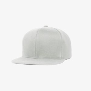 Boné aba reta em sarja cinza claro - Perfil
