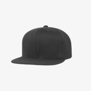 Boné aba reta em sarja cinza escuro - Perfil