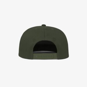 Boné aba reta em sarja verde musgo - Traseiro
