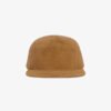 Boné five panel em veludo caramelo - Frente