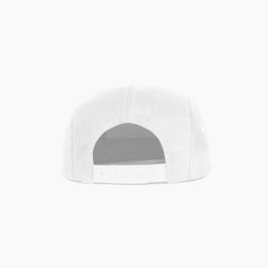 Boné five panel em veludo branco - Traseiro