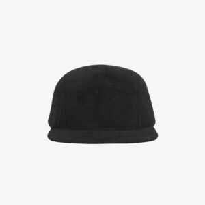 Boné five panel em veludo preto - Frente
