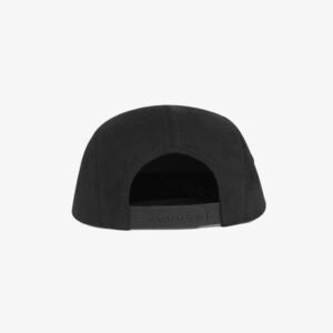 Boné five panel em veludo preto - Traseiro