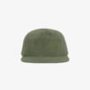 Boné five panel em veludo verde musgo - Frente