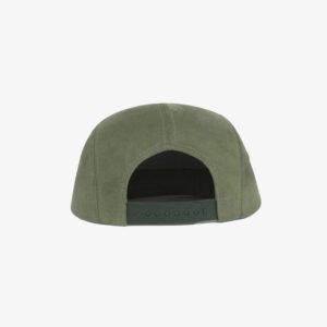 Boné five panel em veludo verde musgo - Traseiro
