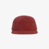 Boné five panel em veludo vermelho - Frente