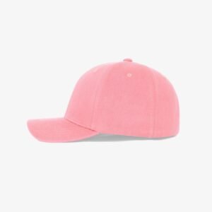 Boné flex em brim rosa claro - Lateral