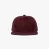 Boné snapback aba reta em veludo bordo - Frente