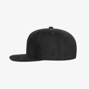 Boné snapback aba reta em veludo preto - Lateral