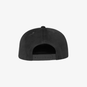 Boné snapback aba reta em veludo preto - Traseiro
