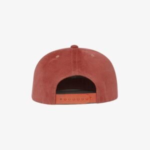 Boné snapback aba reta em veludo vermelho - Traseiro