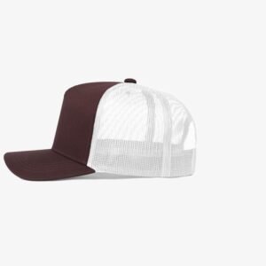 Boné trucker de sarja frente bordo 19 e traseira de tela branca - Lateral