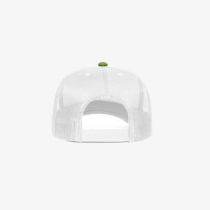 Boné trucker de sarja frente verde abacate 10 e traseira de tela branca - Traseiro